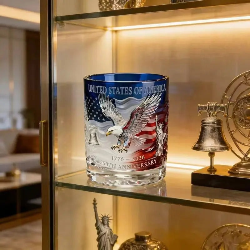 Limited Edition 2026 USA 250th Anniversary Commemorative Glass – 1776-2026 Heritage Edition