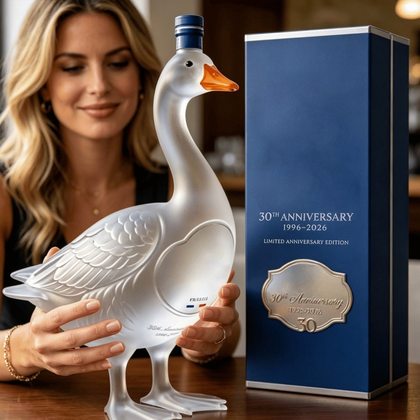 🔥Hot Sale-Goose🦢 30th Anniversary 3D Sculpted Vodka Bottle