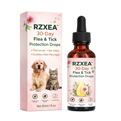🐾 Protecting Paws, One Drop at a Time | RZXEA™ 30-Day Flea & Tick Protection Drops