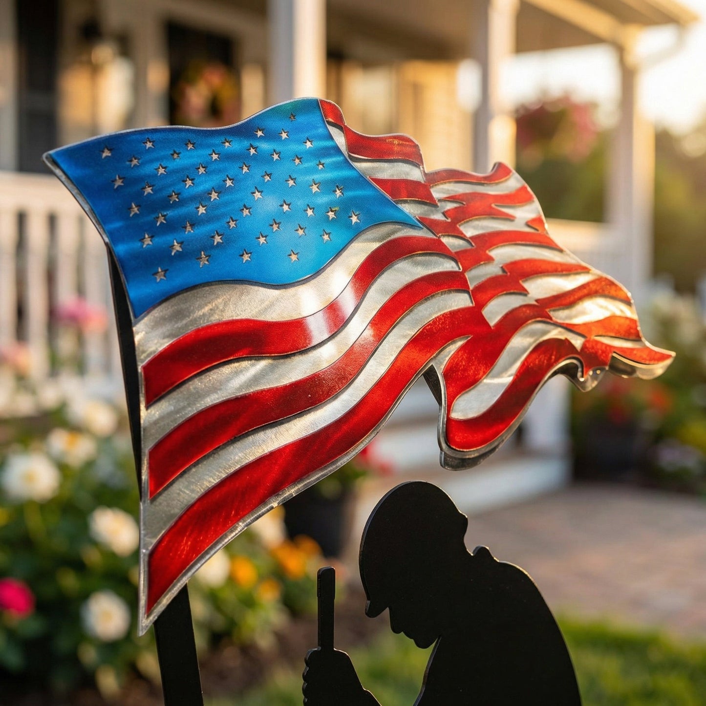 🥇  250 Years of Defending Liberty Metal Garden Stake