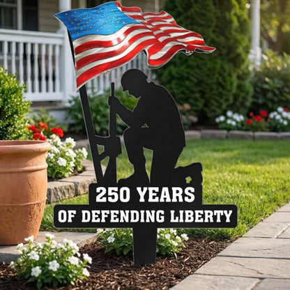 🥇  250 Years of Defending Liberty Metal Garden Stake