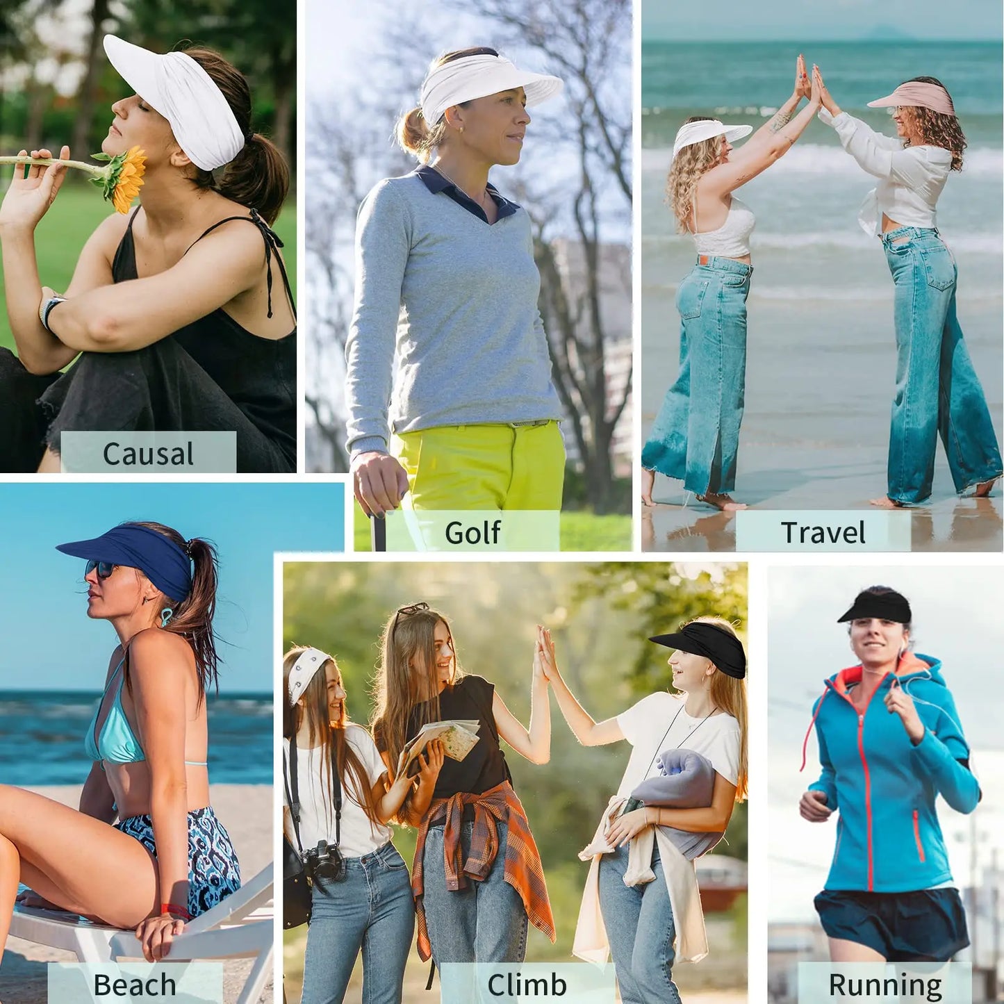 🔥 50% OFF - Women's UPF 50+ UV Protection Sun Visor Hat