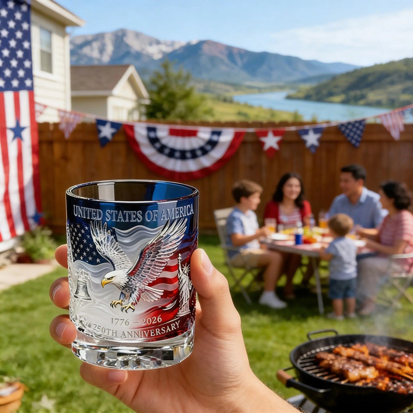 Limited Edition 2026 USA 250th Anniversary Commemorative Glass – 1776-2026 Heritage Edition
