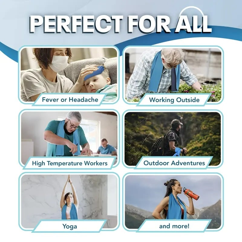 🌞Cooling Bottle - Cold Sweat Towel You Can Use Anywhere, Anytime! Reusable Soft Absorbent Cooling Portable