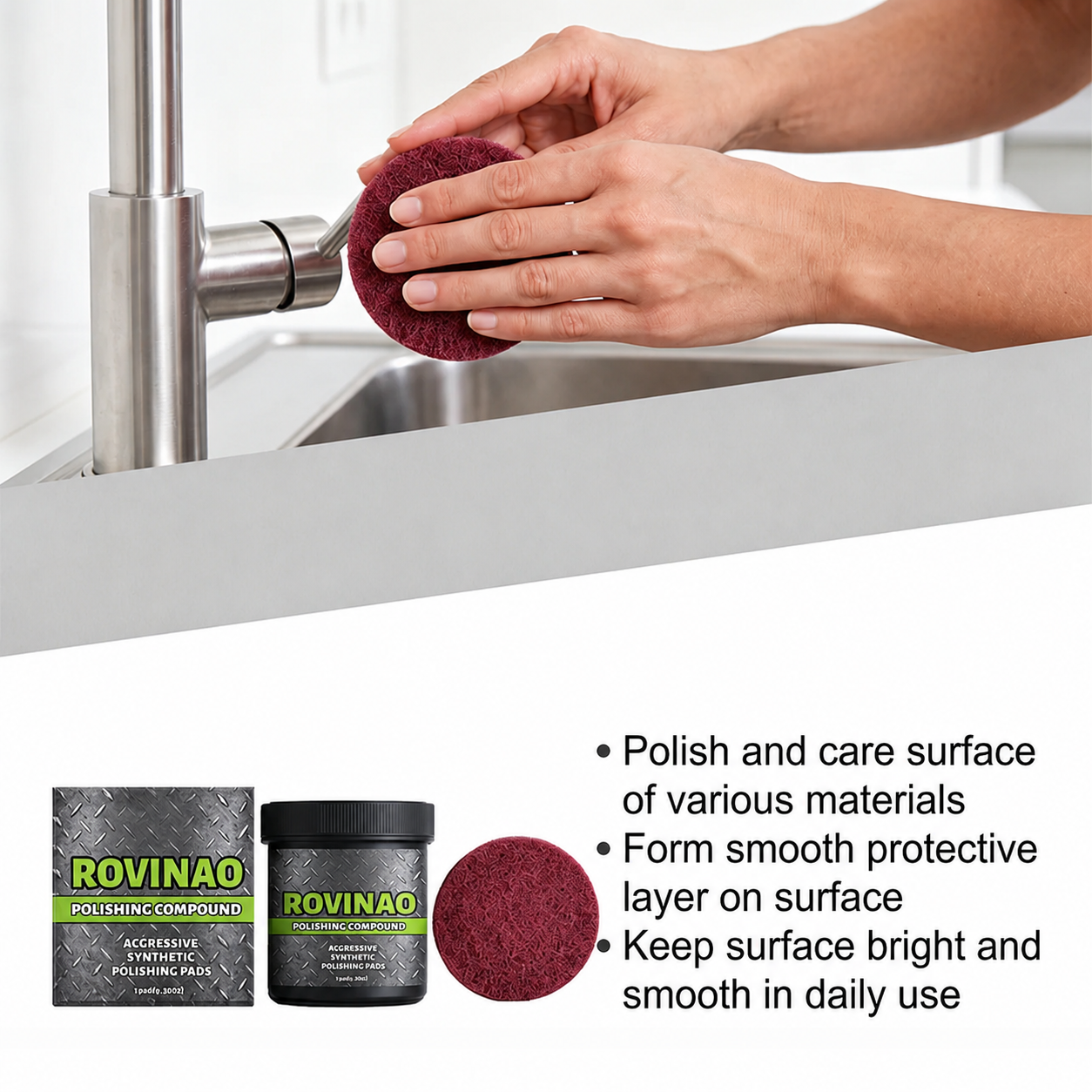 ✨🔧All-in-one polish for surface restoration with polishing cloth🛠️💎
