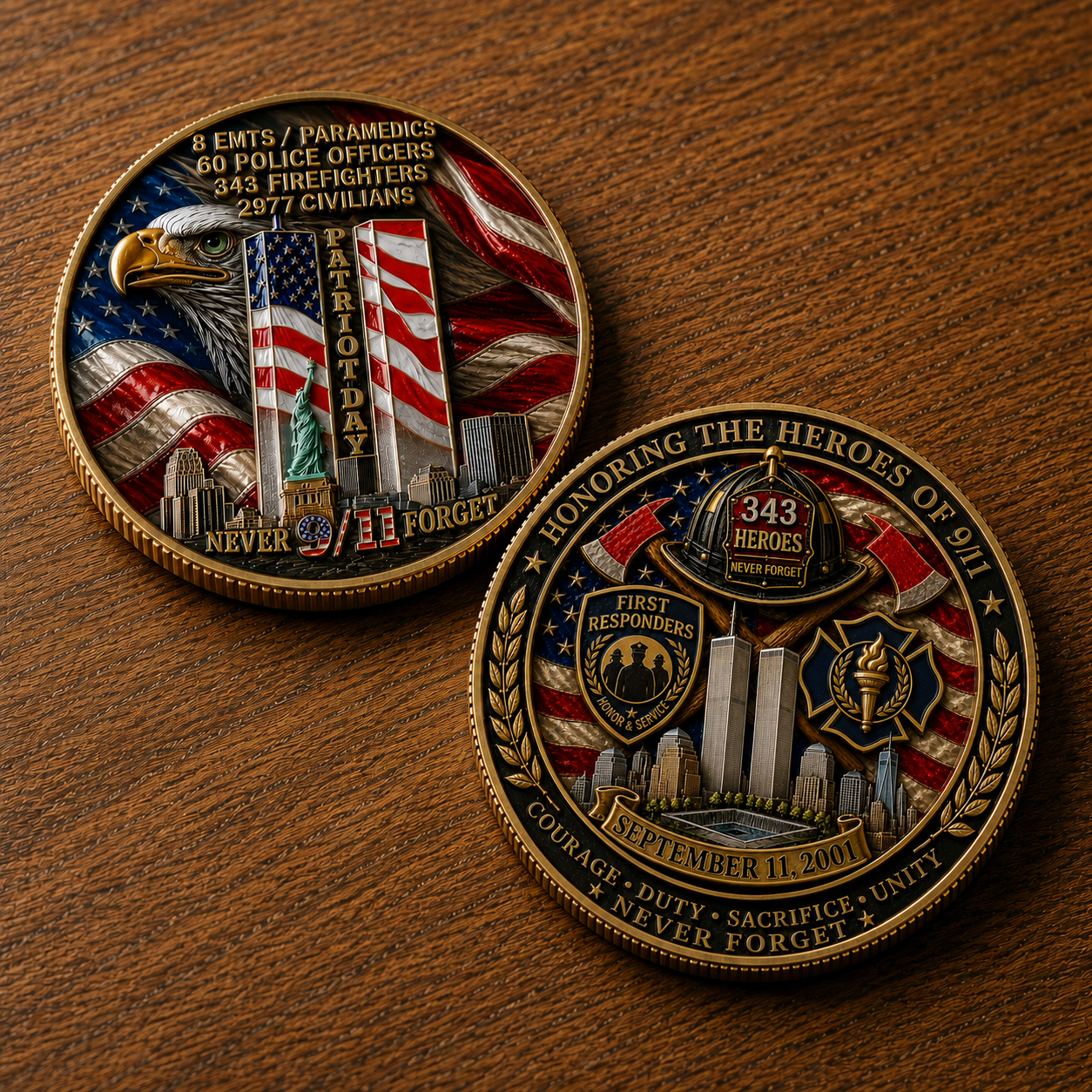 🇺🇸 Last Day Promo: 49% OFF 🎖️9/11 Never Forget Challenge Coin