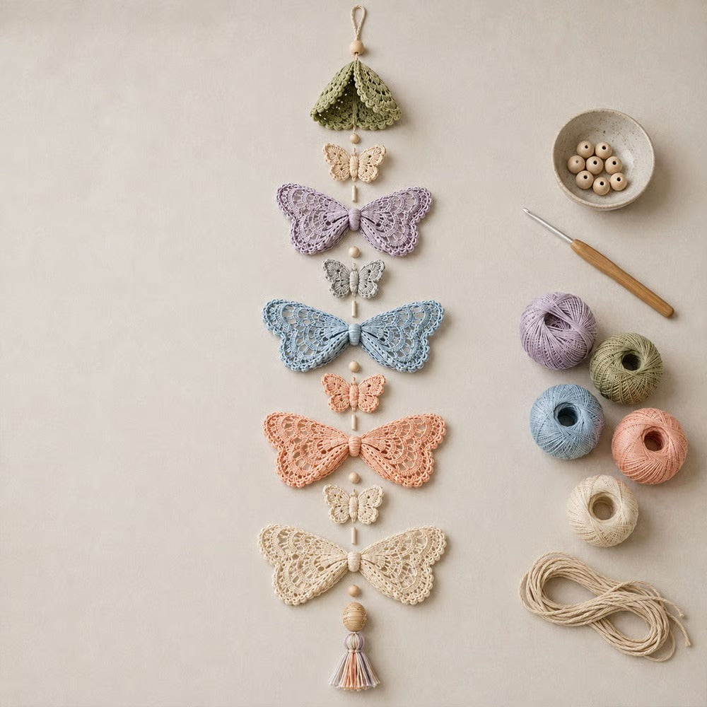 Butterfly Garden Cascade DIY Crochet Kit