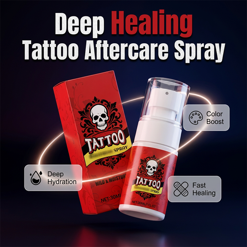 Feuchtigkeitsspendendes Spray zur Nachsorge bei Tattoos